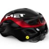 Casco met rivale mips  nero rosso metallizzato | lucido
