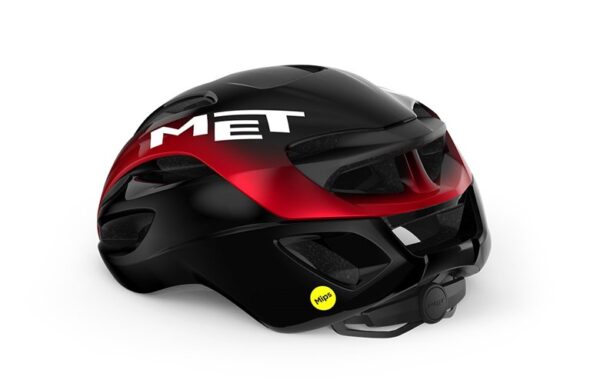 Casco met rivale mips  nero rosso metallizzato | lucido